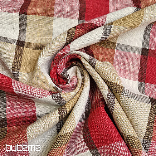 Dekorační látka ATILA ČERVENÁ