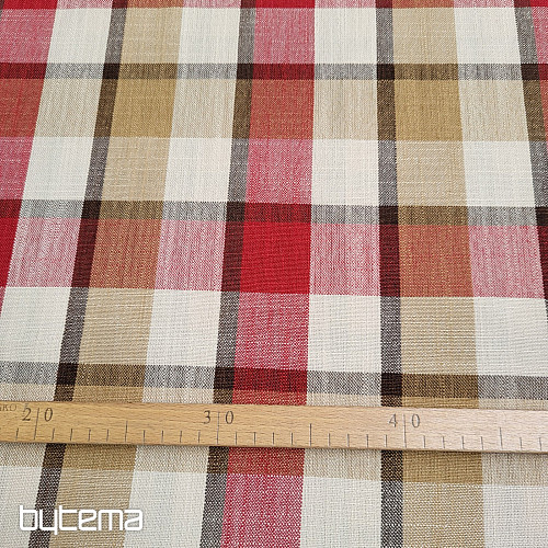 Dekorační látka ATILA ČERVENÁ