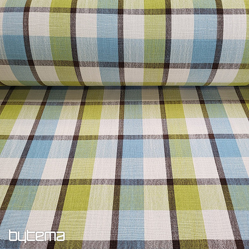 Dekorační látka ATILA MODRO ZELENÁ