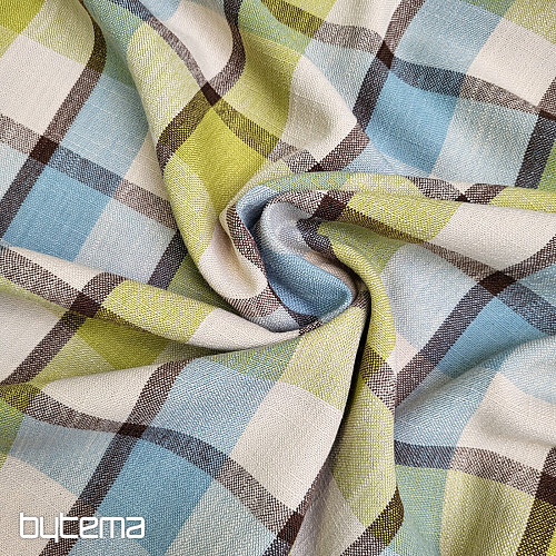 Dekorační látka ATILA MODRO ZELENÁ