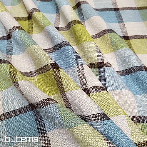 Dekorační látka ATILA MODRO ZELENÁ