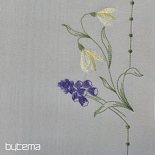 Vyšívaný ubrus a šál NARCISY A SNĚŽENKY