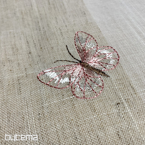 Vyšívaný ubrus a šál Růže a kočičky