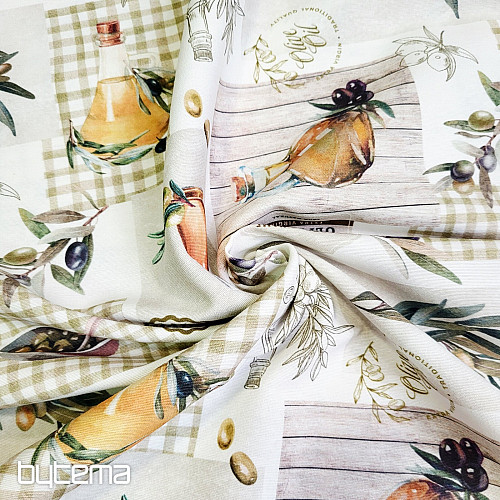 Dekorační látka OLIVY PICUAL