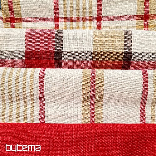 Dekorační látka VALS ČERVENÁ