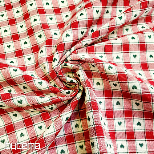 Dekorační látka  MAXI CORET červený