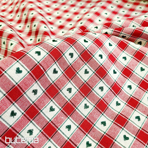 Dekorační látka  MAXI CORET červený