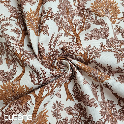 Bavlněná látka GEPARD A STROMY