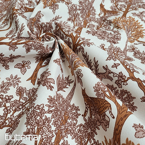 Bavlněná látka GEPARD A STROMY