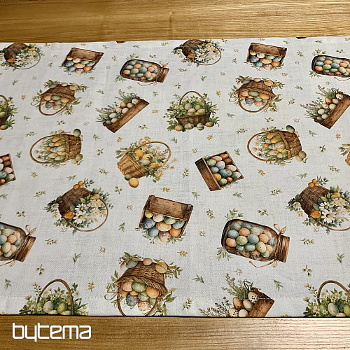 Velikonoční ubrus a šál BAREVNÁ VAJÍČKA