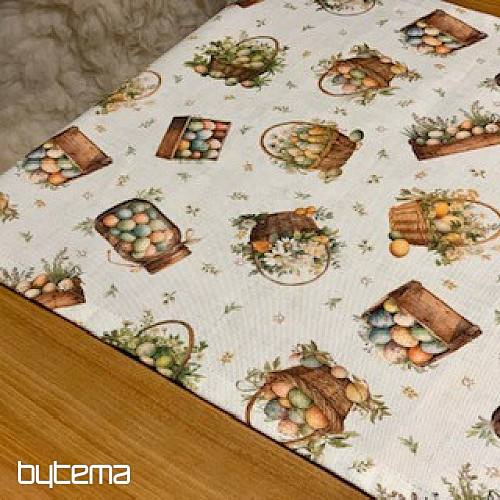 Velikonoční ubrus a šál BAREVNÁ VAJÍČKA