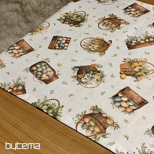 Velikonoční ubrus a šál BAREVNÁ VAJÍČKA