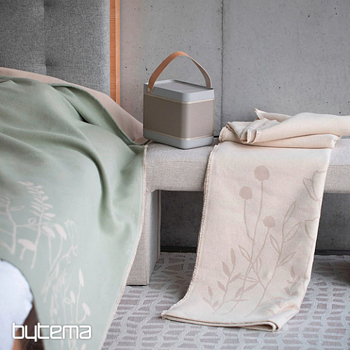 Deka AMBER KVĚTY béžové