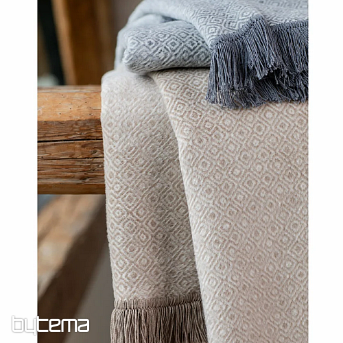 Deka VIENNA ECRU s třásněmi