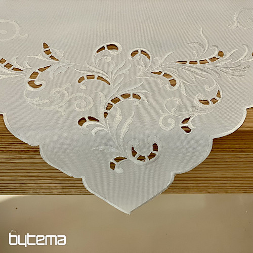 Ubrus a šál BÍLÝ SEN vyšívaný