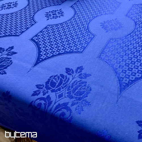 Ubrus DAMAŠEK tm. modrý 130 x 230