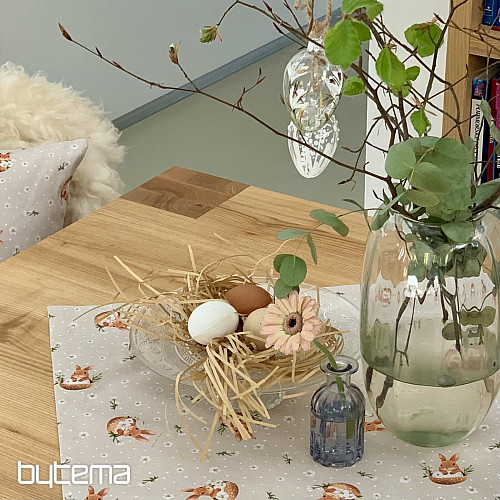 Velikonoční ubrus a šál ZAJÍČEK NELA