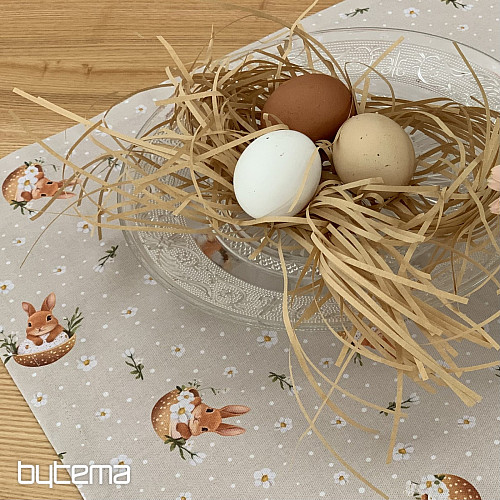 Velikonoční ubrus a šál ZAJÍČEK NELA