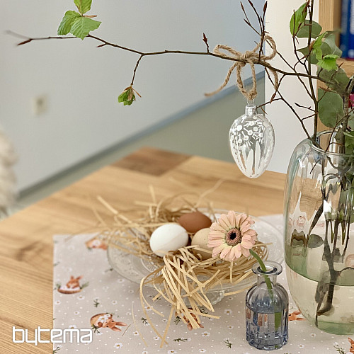 Velikonoční ubrus a šál ZAJÍČEK NELA