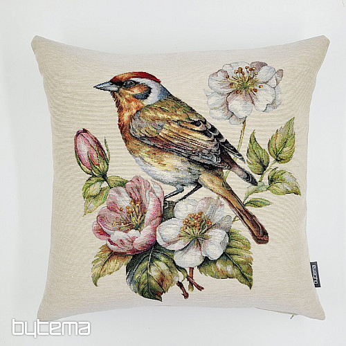 Gobelínový povlak na polštář STEHLÍK NA JABLONI