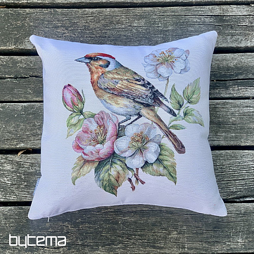 Gobelínový povlak na polštář STEHLÍK NA JABLONI