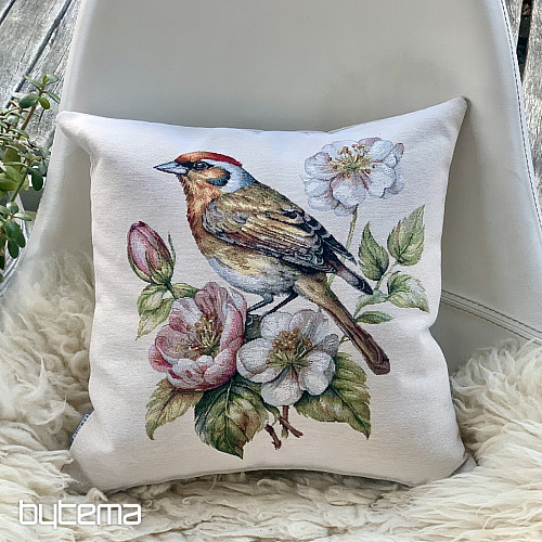 Gobelínový povlak na polštář STEHLÍK NA JABLONI