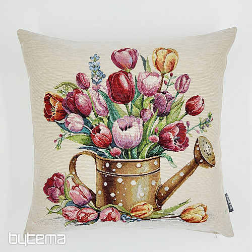 Gobelínový povlak na polštář KONEV PLNÁ TULIPÁNŮ