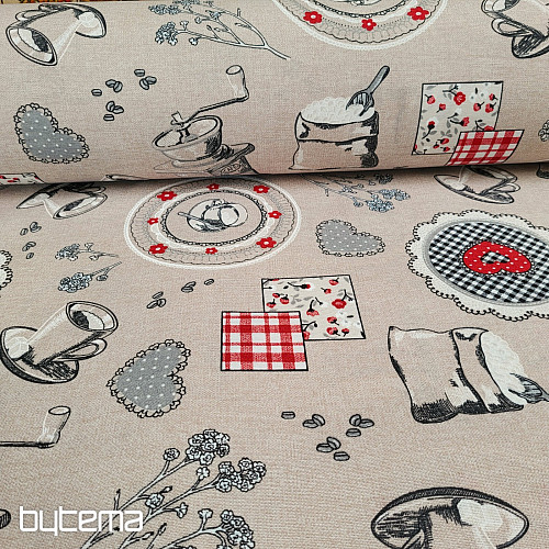 Dekorační látka VŮNĚ KÁVY