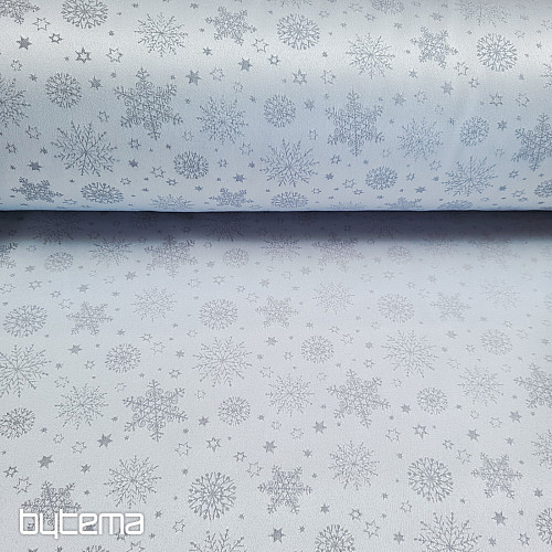 Dekorační jednobarevná látka VLOČKY MIX ŠEDÉ