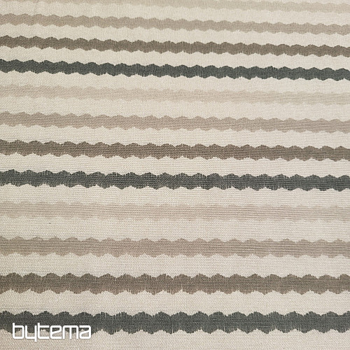 Dekorační látka VLNKY BÉŽOVÉ