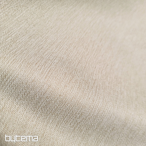 Luxusní jednobarevná designová dekorační látka GERSTER 7032/0870 BÉŽOVÁ