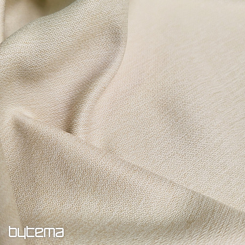 Luxusní jednobarevná designová dekorační látka GERSTER 7032/0023 BÉŽOVÁ