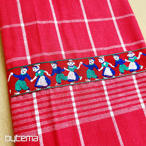 Utěrky od BABIČKY ČERVENÉ S LIDMI