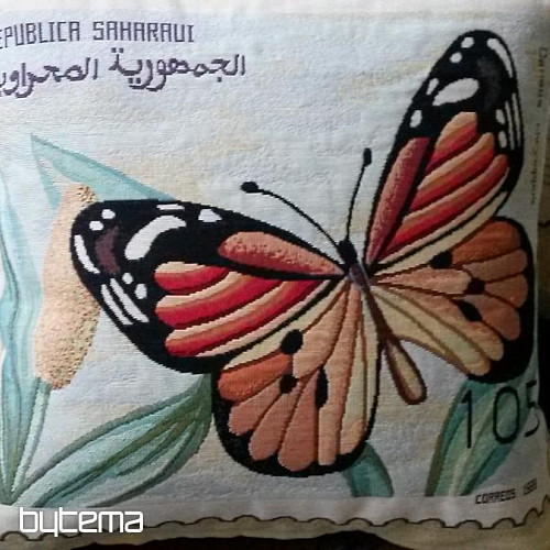 Dekorační povlak na polštář POST STAMP MOTÝL
