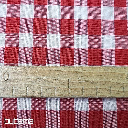Dekorační látka KANAFAS červený 1x1 cm