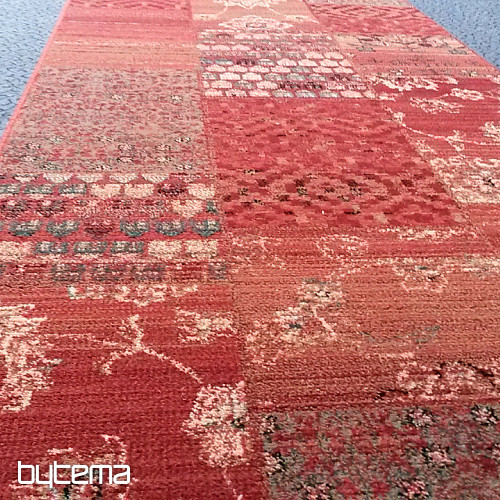 Luxusní vlněný běhoun ROYAL PATCHWORK red