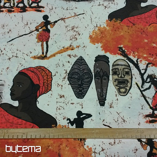 Designová dekorační látka AFRIKA tera