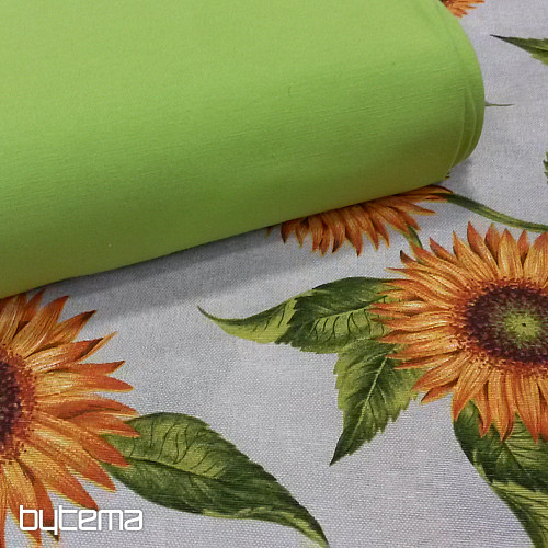 Dekorační látka jednobarevná LISO zelená svěží