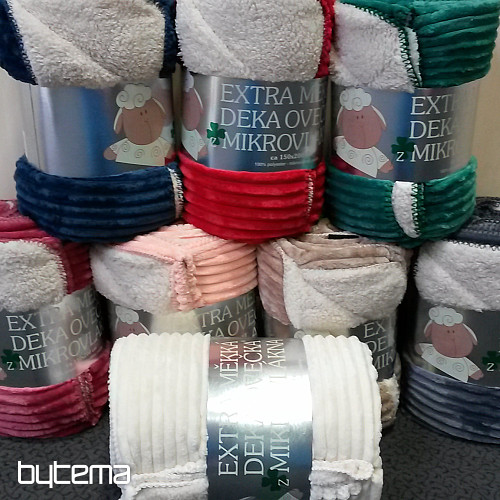 deka z mikrovlákna EXTRA MĚKKÁ OVEČKA manžestr - oříšek
