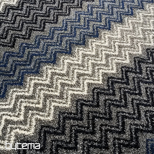 Moderní koberec ZIG ZAG blue