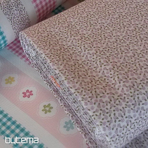 Dekorační látka TWIST KYTIČKA růžová