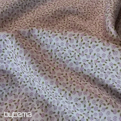 Dekorační látka TWIST KYTIČKA růžová