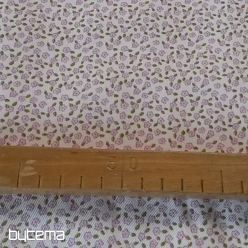 Dekorační látka TWIST KYTIČKA růžová