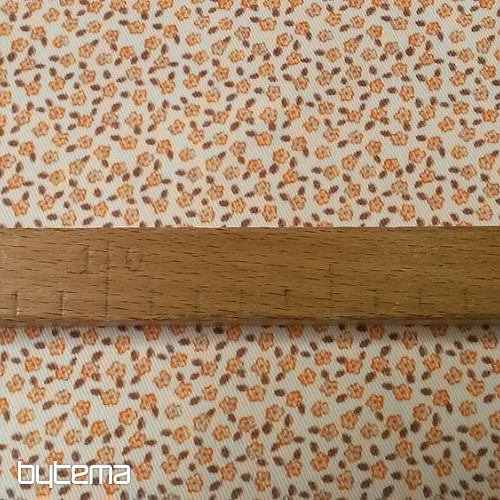 Dekorační látka TWIST F01 malá kytička oranžová
