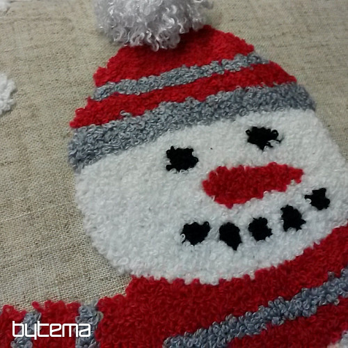 Vyšívaný dekorační povlak SNOWMAN