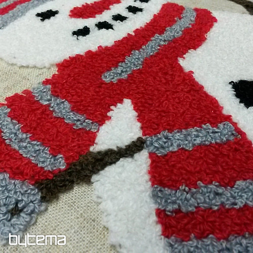 Vyšívaný dekorační povlak SNOWMAN