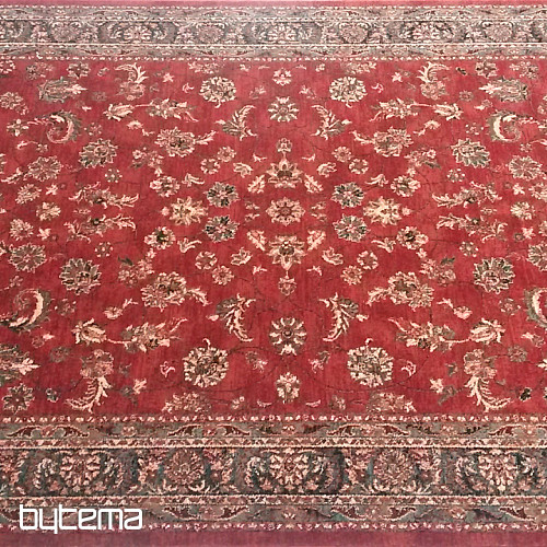 Luxusní vlněné koberce ROYAL celoplošný květ red