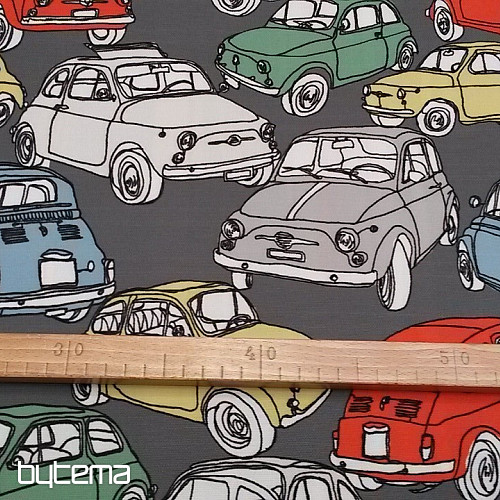 Dekorační látka CARS gray