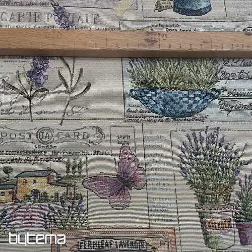 Gobelínová látka LAVENDER SEEDS GARDEN 3