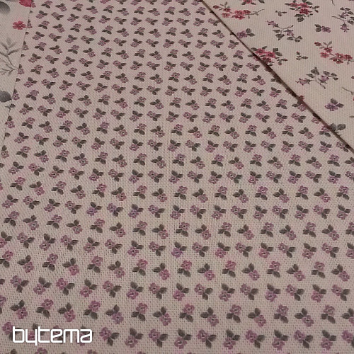 Dekorační látka KVĚTY ALBA růžová